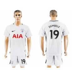 Tottenham Hotspur #19 Dembele White Home Soccer Club Jersey