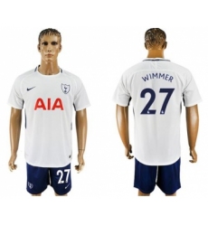 Tottenham Hotspur #27 Wimmer White Blue Soccer Club Jersey