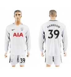 Tottenham Hotspur #39 Harrison Home Long Sleeves Soccer Club Jersey