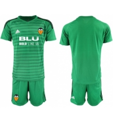 Valencia Blank Green Goalkeeper Soccer Club Jersey