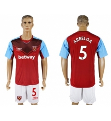 West Ham United #5 Arbeloa Home Soccer Club Jersey