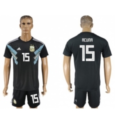 Argentina #15 Acuna Away Soccer Country Jersey