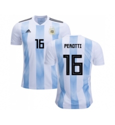 Argentina #16 Perotti Home Soccer Country Jersey