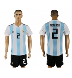 Argentina #2 Mercado Home Soccer Country Jersey
