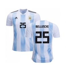 Argentina #25 Belluschi Home Soccer Country Jersey