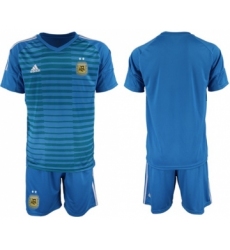 Argentina Blank Blue Goalkeeper Soccer Country Jersey