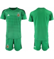 Argentina Blank Green Goalkeeper Soccer Country Jersey