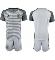 Argentina Blank Grey Goalkeeper Soccer Country Jersey