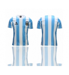 Argentina Blank White Throwback Soccer Country Jersey