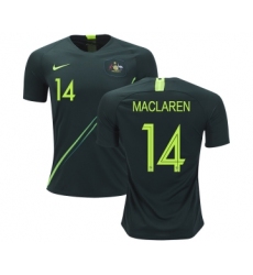 Australia #14 Maclaren Away Soccer Country Jersey