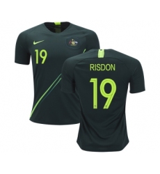 Australia #19 Risdon Away Soccer Country Jersey