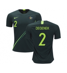 Australia #2 Degenek Away Soccer Country Jersey