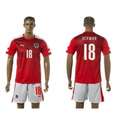 Austria #18 Schwab Red Home Soccer Country Jersey