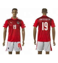 Austria #19 Hinterseer Red Home Soccer Country Jersey