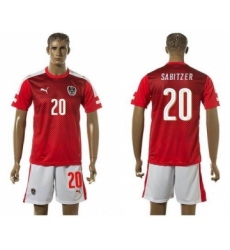 Austria #20 Sabitzer Red Home Soccer Country Jersey