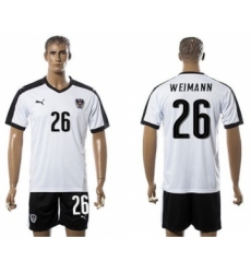 Austria #26 Weimann White Away Soccer Country Jersey