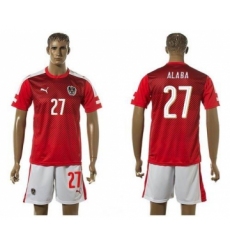 Austria #27 Alaba Red Home Soccer Country Jersey