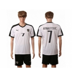 Austria #7 Arnautovic White Away Soccer Country Jersey