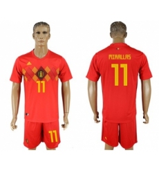 Belgium #11 Mirallas Red Soccer Country Jersey