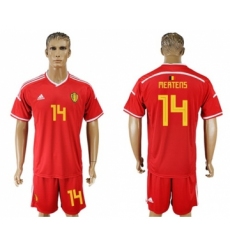 Belgium #14 Mertens Red Home Soccer Country Jersey