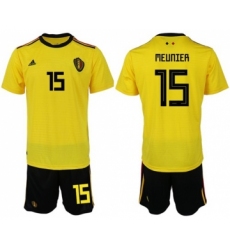 Belgium #15 Meunier Away Soccer Country Jersey