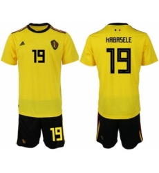 Belgium #19 Kabasele Away Soccer Country Jersey