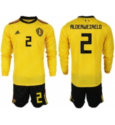 Belgium #2 Alderweireld Away Long Sleeves Soccer Country Jersey