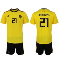 Belgium #21 Batshuayi Away Soccer Country Jersey