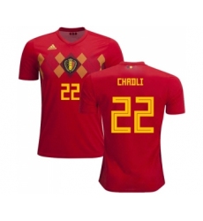 Belgium #22 Chadli Red Soccer Country Jersey
