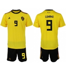Belgium #9 Lukaku Away Soccer Country Jersey