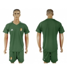 Belgium Blank Green Goalkeeper Soccer Country Jersey