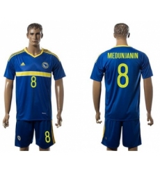 Bosnia Herzegovina #8 Medunjanin Home Soccer Country Jersey