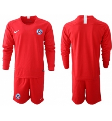 Chile Blank Home Long Sleeves Soccer Country Jersey
