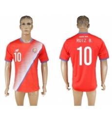 Costa Rica #10 Ruiz B. Home Soccer Country Jersey