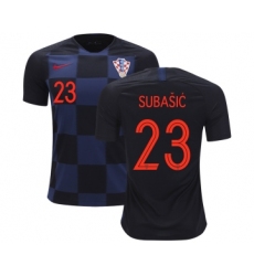 Croatia #23 Subasic Away Soccer Country Jersey