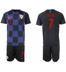 Croatia #7 Rakitic Away Soccer Country Jersey