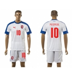 Czech #10 Pospisil Away Soccer Country Jersey