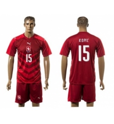 Czech #15 Kopic Red Home Soccer Country Jersey