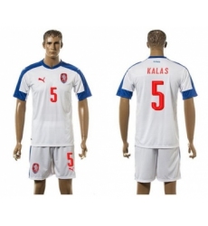 Czech #5 Kalas Away Soccer Country Jersey