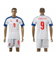 Czech #9 Zahustel Away Soccer Country Jersey