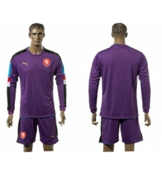 Czech Blank Purple Goalkeeper Long Sleeves Soccer Country Jersey