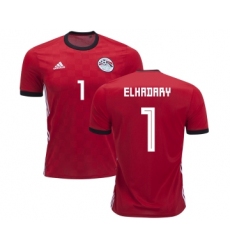 Egypt #1 Elhadary Red Home Soccer Country Jersey