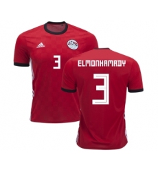 Egypt #3 Elmonhamady Red Home Soccer Country Jersey