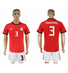 Egypt #3 Mohammadi Red Home Soccer Country Jersey