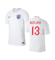 England #13 Butland Home Thai Version Soccer Country Jersey
