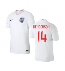 England #14 Henderson Home Thai Version Soccer Country Jersey