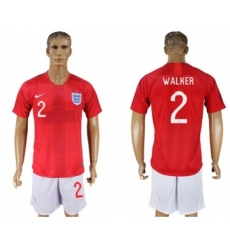 England #2 Walker Away Soccer Country Jersey