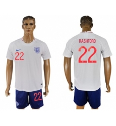 England #22 Rashford Home Soccer Country Jersey