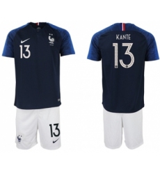France #13 Kante Home Soccer Country Jersey