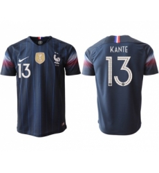 France #13 Kante Home Thai Version Soccer Country Jersey